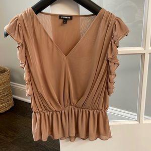 Womens express lightweight ruffle top